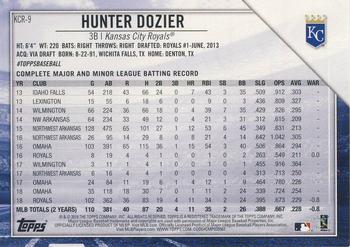 2019 Topps National Baseball Card Day - Kansas City Royals #KCR-9 Hunter Dozier Back