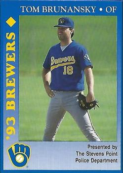 1993 Milwaukee Brewers Police - Stevens Point Police Department #NNO Tom Brunansky Front