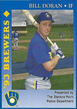 1993 Milwaukee Brewers Police - Stevens Point Police Department #NNO Bill Doran Front