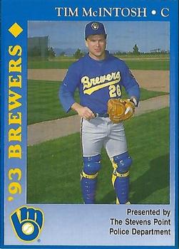 1993 Milwaukee Brewers Police - Stevens Point Police Department #NNO Tim McIntosh Front