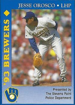 1993 Milwaukee Brewers Police - Stevens Point Police Department #NNO Jesse Orosco Front