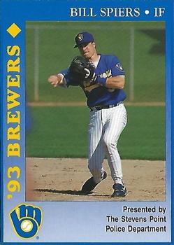 1993 Milwaukee Brewers Police - Stevens Point Police Department #NNO Bill Spiers Front