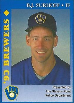 1993 Milwaukee Brewers Police - Stevens Point Police Department #NNO B.J. Surhoff Front