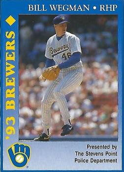 1993 Milwaukee Brewers Police - Stevens Point Police Department #NNO Bill Wegman Front