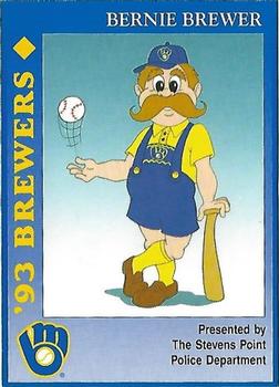 1993 Milwaukee Brewers Police - Stevens Point Police Department #NNO Bernie Brewer Front