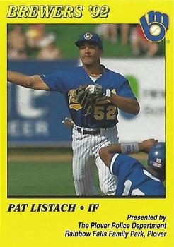 1992 Milwaukee Brewers Police - Plover Police Department #NNO Pat Listach Front
