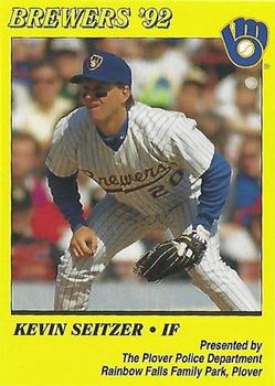 1992 Milwaukee Brewers Police - Plover Police Department #NNO Kevin Seitzer Front