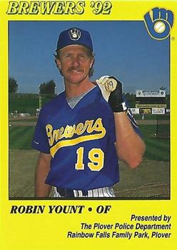 1992 Milwaukee Brewers Police - Plover Police Department #NNO Robin Yount Front