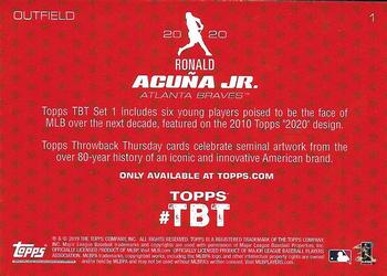 2020 Topps Throwback Thursday #1 Ronald Acuna Jr. Back