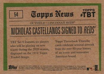 2020 Topps Throwback Thursday #54 Nicholas Castellanos Back