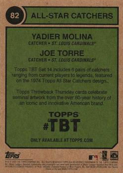 2020 Topps Throwback Thursday #82 Yadier Molina / Joe Torre Back