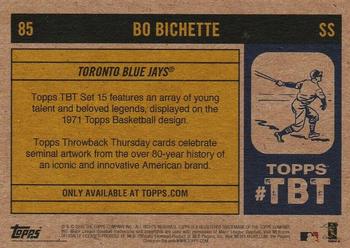 2020 Topps Throwback Thursday #85 Bo Bichette Back