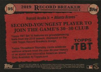 2020 Topps Throwback Thursday #95 Ronald Acuna Jr. Back