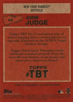 2020 Topps Throwback Thursday #99 Aaron Judge Back