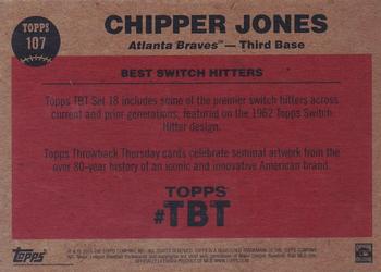 2020 Topps Throwback Thursday #107 Chipper Jones Back