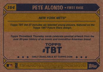 2020 Topps Throwback Thursday #164 Pete Alonso Back