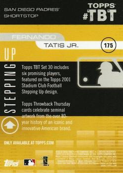 2020 Topps Throwback Thursday #175 Fernando Tatis Jr. Back