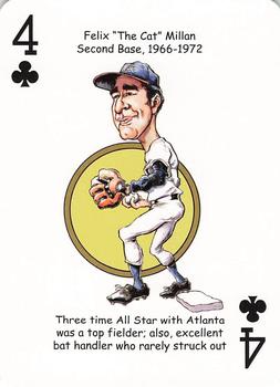 2019 Hero Decks Atlanta Braves Baseball Heroes Playing Cards #4♣ Felix Millan Front