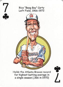 2019 Hero Decks Atlanta Braves Baseball Heroes Playing Cards #7♣ Rico Carty Front