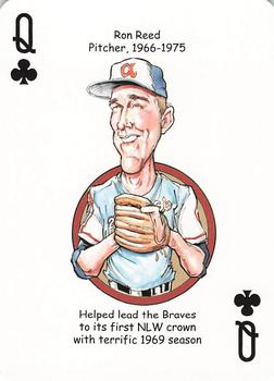 2019 Hero Decks Atlanta Braves Baseball Heroes Playing Cards #Q♣ Ron Reed Front