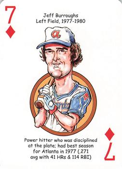 2019 Hero Decks Atlanta Braves Baseball Heroes Playing Cards #7♦ Jeff Burroughs Front
