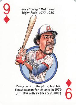 2019 Hero Decks Atlanta Braves Baseball Heroes Playing Cards #9♦ Gary Matthews Front