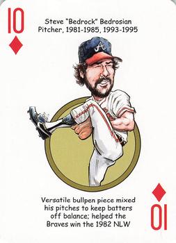 2019 Hero Decks Atlanta Braves Baseball Heroes Playing Cards #10♦ Steve Bedrosian Front