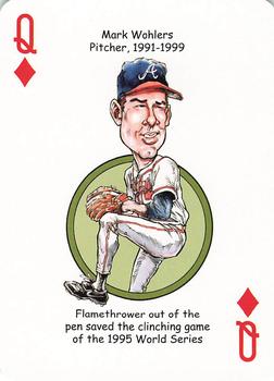 2019 Hero Decks Atlanta Braves Baseball Heroes Playing Cards #Q♦ Mark Wohlers Front
