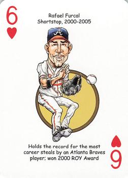 2019 Hero Decks Atlanta Braves Baseball Heroes Playing Cards #6♥ Rafael Furcal Front