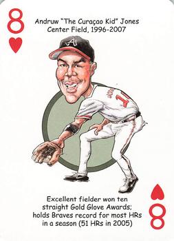 2019 Hero Decks Atlanta Braves Baseball Heroes Playing Cards #8♥ Andruw Jones Front