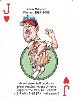 2019 Hero Decks Atlanta Braves Baseball Heroes Playing Cards #J♥ Kevin Millwood Front