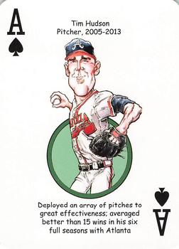 2019 Hero Decks Atlanta Braves Baseball Heroes Playing Cards #A♠ Tim Hudson Front