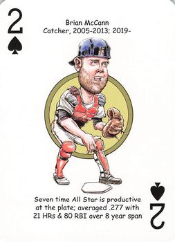 2019 Hero Decks Atlanta Braves Baseball Heroes Playing Cards #2♠ Brian McCann Front