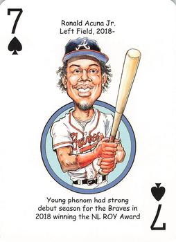 2019 Hero Decks Atlanta Braves Baseball Heroes Playing Cards #7♠ Ronald Acuna Jr. Front