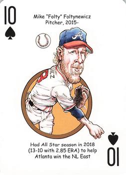 2019 Hero Decks Atlanta Braves Baseball Heroes Playing Cards #10♠ Mike Foltynewicz Front