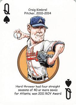 2019 Hero Decks Atlanta Braves Baseball Heroes Playing Cards #Q♠ Craig Kimbrel Front