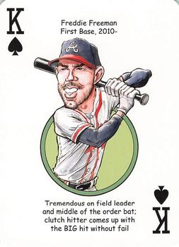 2019 Hero Decks Atlanta Braves Baseball Heroes Playing Cards #K♠ Freddie Freeman Front