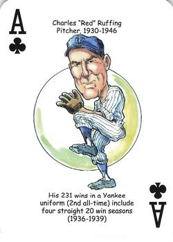 2018 Hero Decks New York Yankees Baseball Heroes Playing Cards (11th Edition) #A♣ Red Ruffing Front