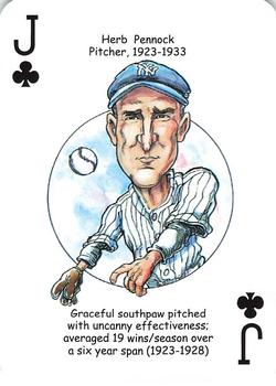 2018 Hero Decks New York Yankees Baseball Heroes Playing Cards (11th Edition) #J♣ Herb Pennock Front