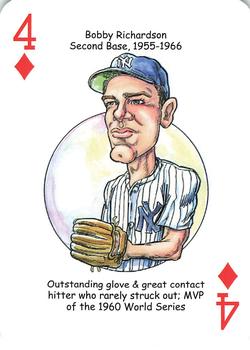 2018 Hero Decks New York Yankees Baseball Heroes Playing Cards (11th Edition) #4♦ Bobby Richardson Front