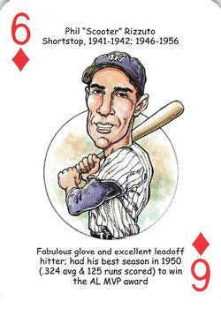 2018 Hero Decks New York Yankees Baseball Heroes Playing Cards (11th Edition) #6♦ Phil Rizzuto Front