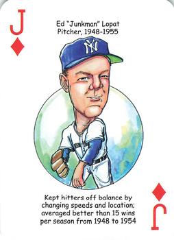 2018 Hero Decks New York Yankees Baseball Heroes Playing Cards (11th Edition) #J♦ Ed Lopat Front