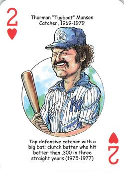 2018 Hero Decks New York Yankees Baseball Heroes Playing Cards (11th Edition) #2♥ Thurman Munson Front