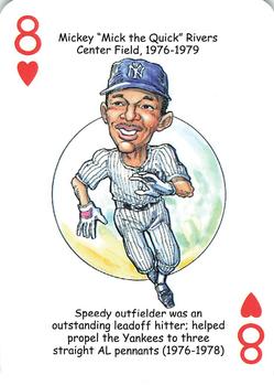 2018 Hero Decks New York Yankees Baseball Heroes Playing Cards (11th Edition) #8♥ Mickey Rivers Front