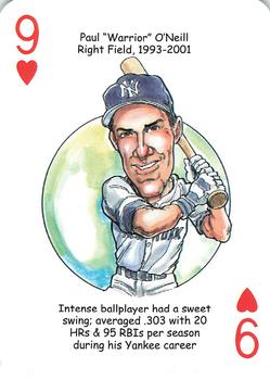 2018 Hero Decks New York Yankees Baseball Heroes Playing Cards (11th Edition) #9♥ Paul O'Neill Front