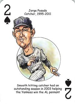 2018 Hero Decks New York Yankees Baseball Heroes Playing Cards (11th Edition) #2♠ Jorge Posada Front
