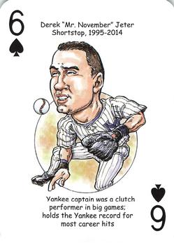 2018 Hero Decks New York Yankees Baseball Heroes Playing Cards (11th Edition) #6♠ Derek Jeter Front