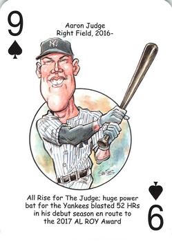 2018 Hero Decks New York Yankees Baseball Heroes Playing Cards (11th Edition) #9♠ Aaron Judge Front