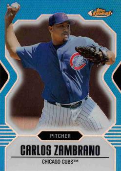 2007 Finest - Blue Refractors #48 Carlos Zambrano Front