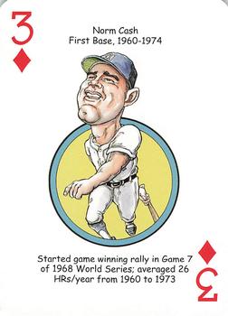 2006 Hero Decks Detroit Tigers Baseball Heroes Playing Cards #3♦ Norm Cash Front